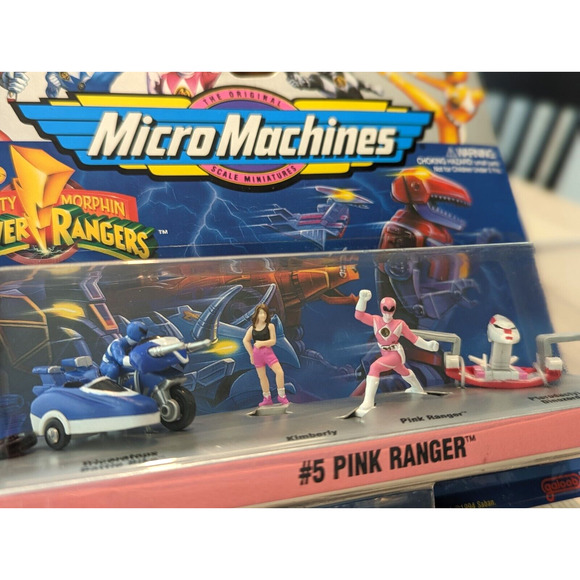 Vintage NIB Micro Machines Mighty Morphin Power Rangers Set #5 PINK RANGER - Picture 2 of 8